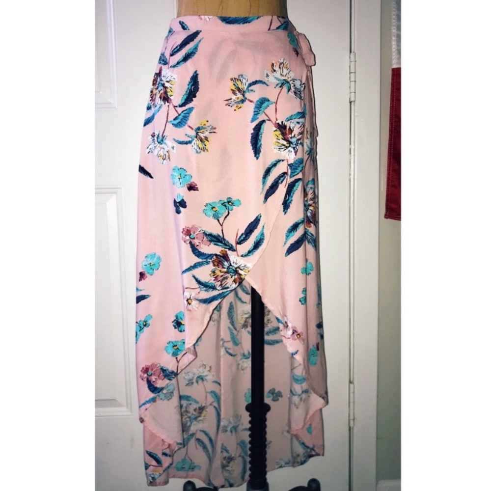 Baby Pink High Low Skirt